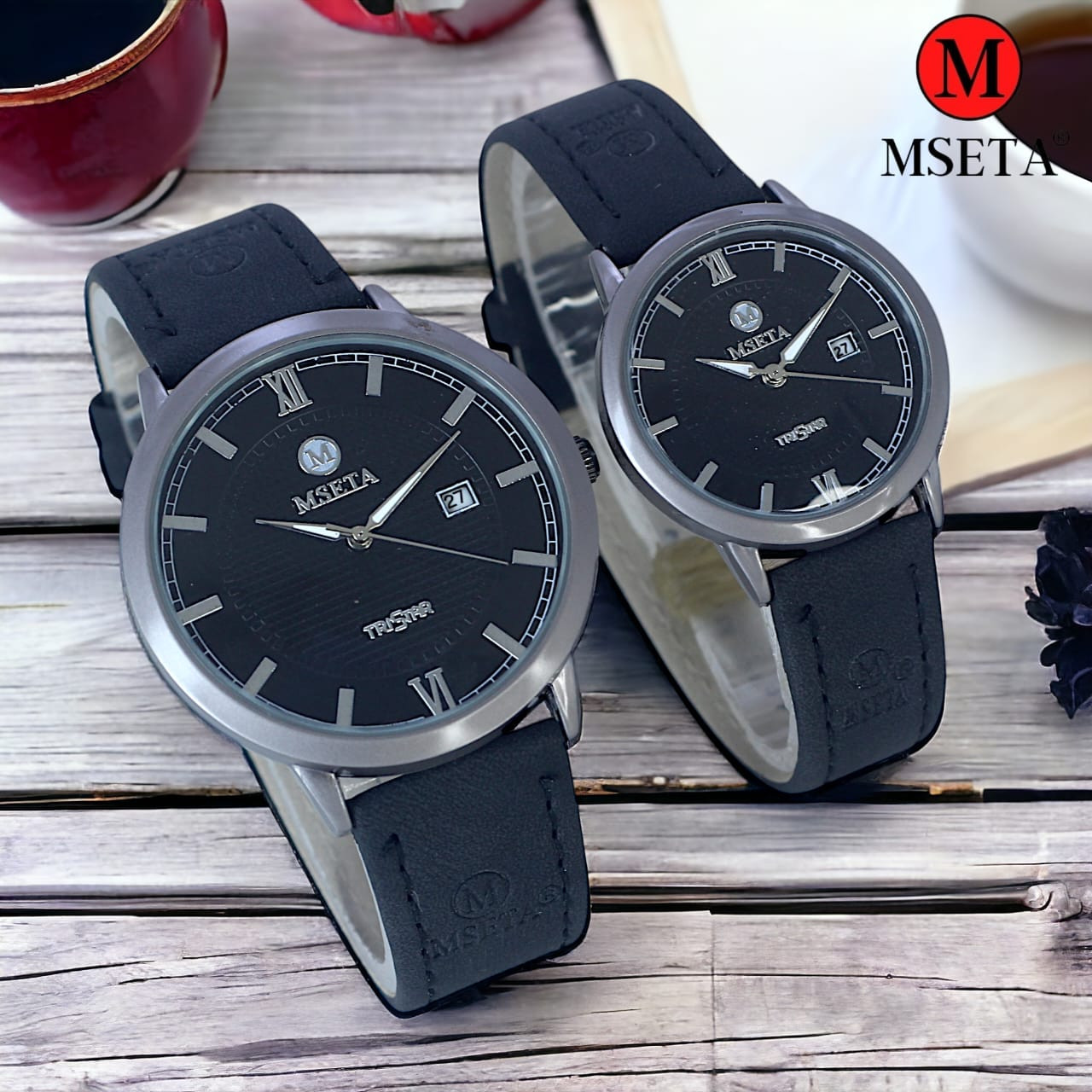 MSETA Couple Watches - Elegant Date Quartz Watches in 5 Stunning Colors