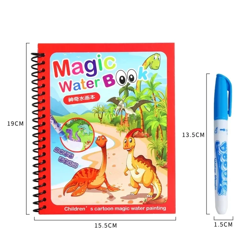 Children Learning Education Toy Magic Water Book with Pen | Coloring Books For Kids Ages 3+